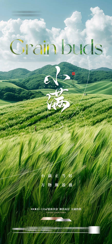 源文件下载【享设计】搜索编号：63600030733056622【小满节气海报】