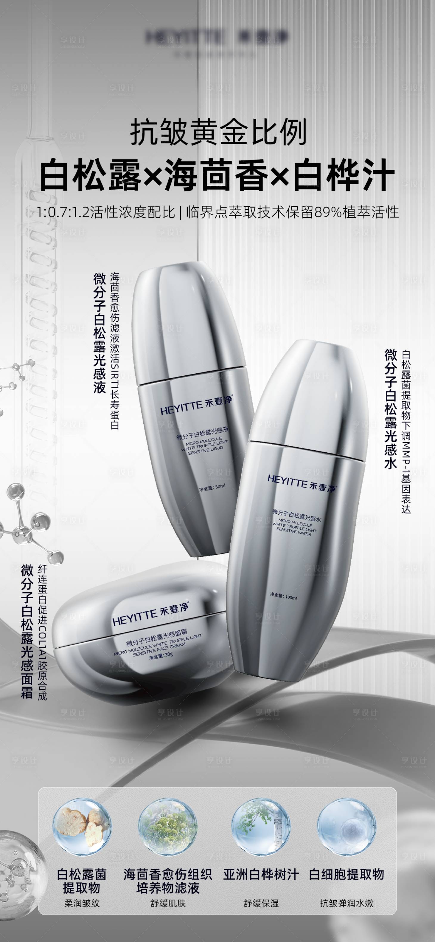 源文件下载【享设计】搜索编号：87660030985003552【微分子光感海报】