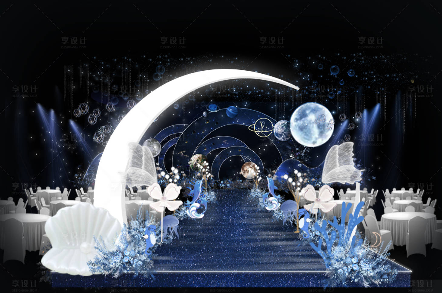 源文件下载【享设计】搜索编号：47620030571152794【浪漫星空婚礼】