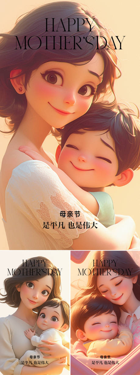 源文件下载【母亲节C4D海报】编号：99480030534016131