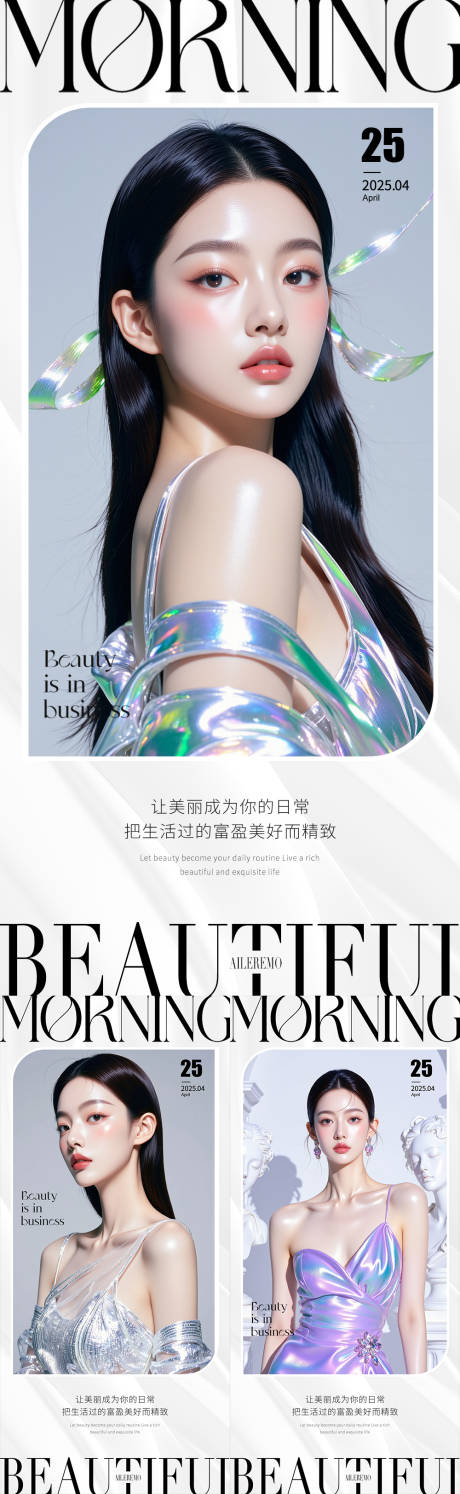 源文件下載【享設計】搜索編號：45530030541146365【醫美早安海報】