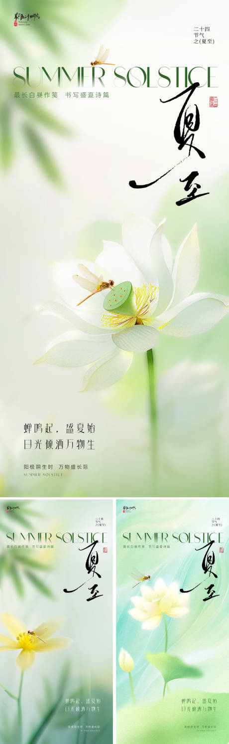 源文件下載【享設計】搜索編號：88850031030566504【夏至節氣系列海報】