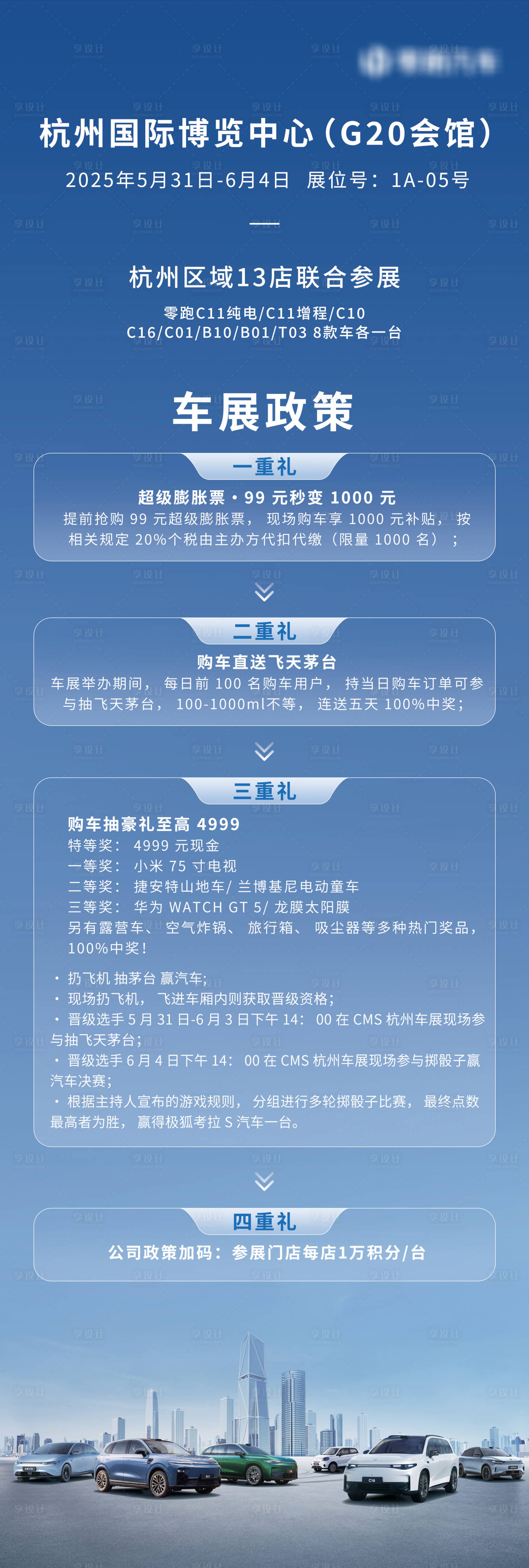 源文件下载【享设计】搜索编号：58470031041829666【汽车车展政策权益海报】