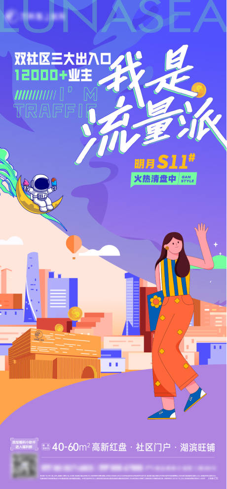 源文件下载【商铺人流量海报】编号：60130030597887391