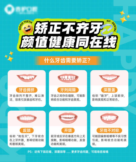 牙齿矫正背景板