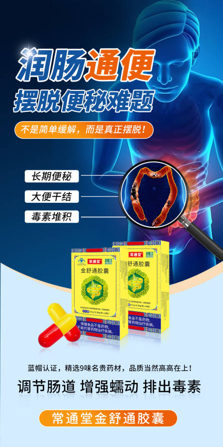 便秘通便腹痛海报