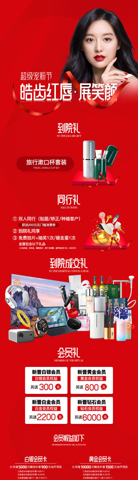 源文件下载【红色牙科医美长图】编号：51550031021623474