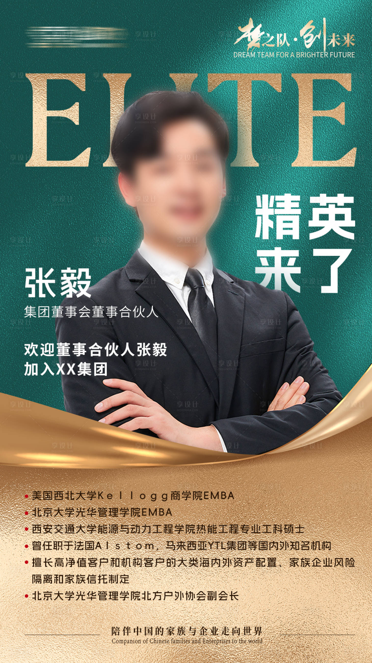 源文件下載【享設計】搜索編號：13320030580489780【綠金人物/領導介紹海報】