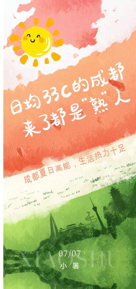 源文件下载【小暑节气海报】编号：68400030773801953