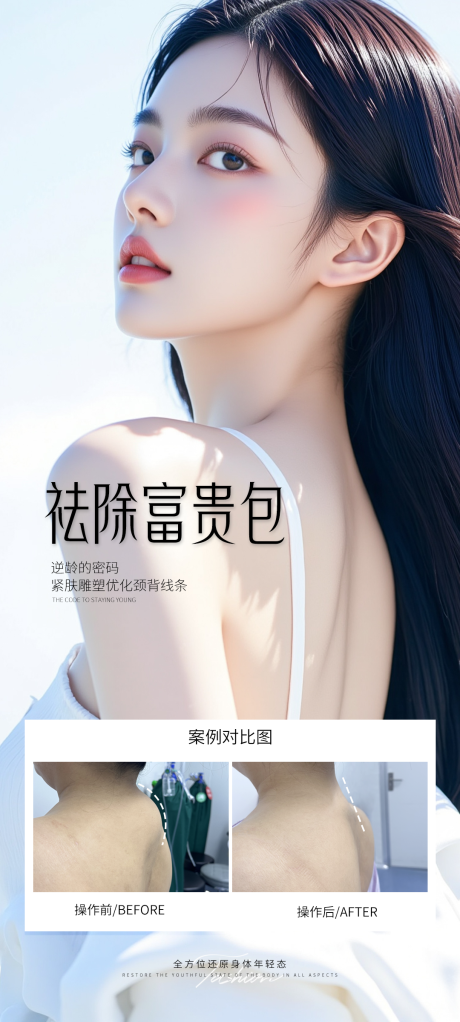 医美祛除富贵包案例海报