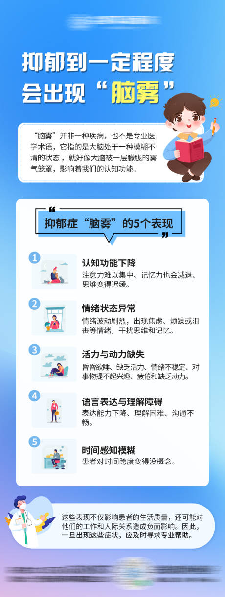 源文件下载【抑郁科普海报】编号：52430030967497527