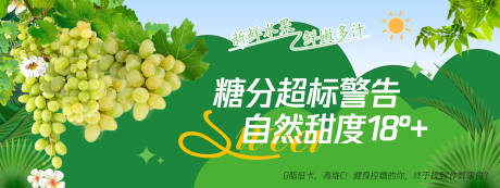 糖分超标警告葡萄背景板