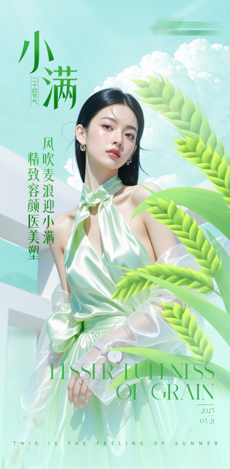 源文件下载【医美节气小满海报】编号：28680030870833954