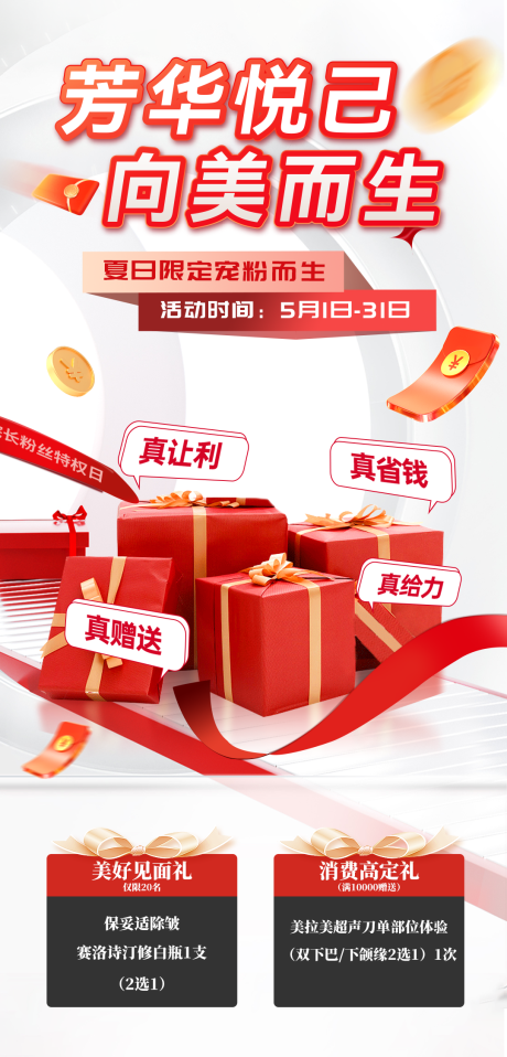 源文件下载【医美红包折扣福利海报】编号：84000030658396489