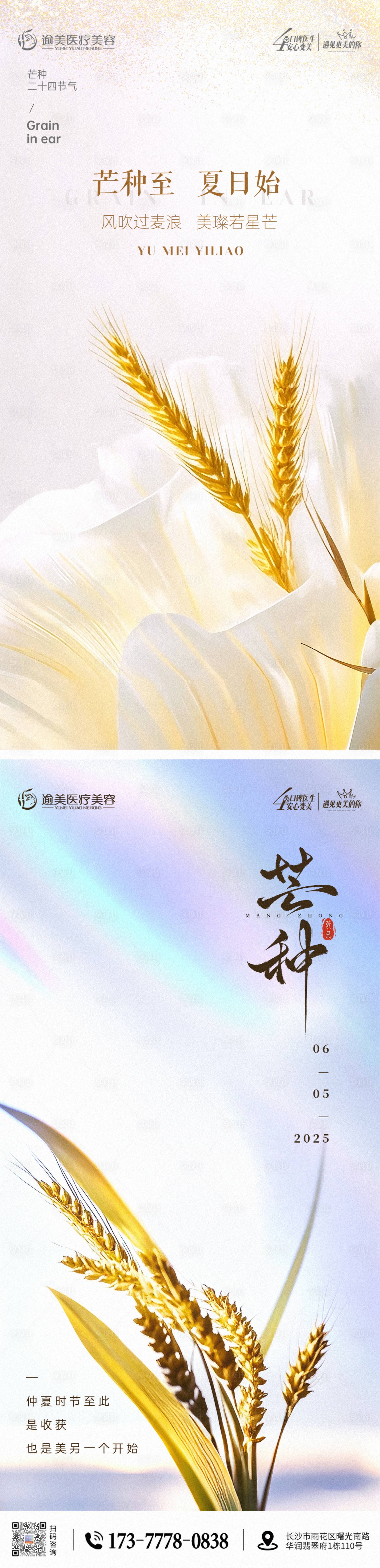 源文件下载【享设计】搜索编号：87250030955116582【芒种节气海报】