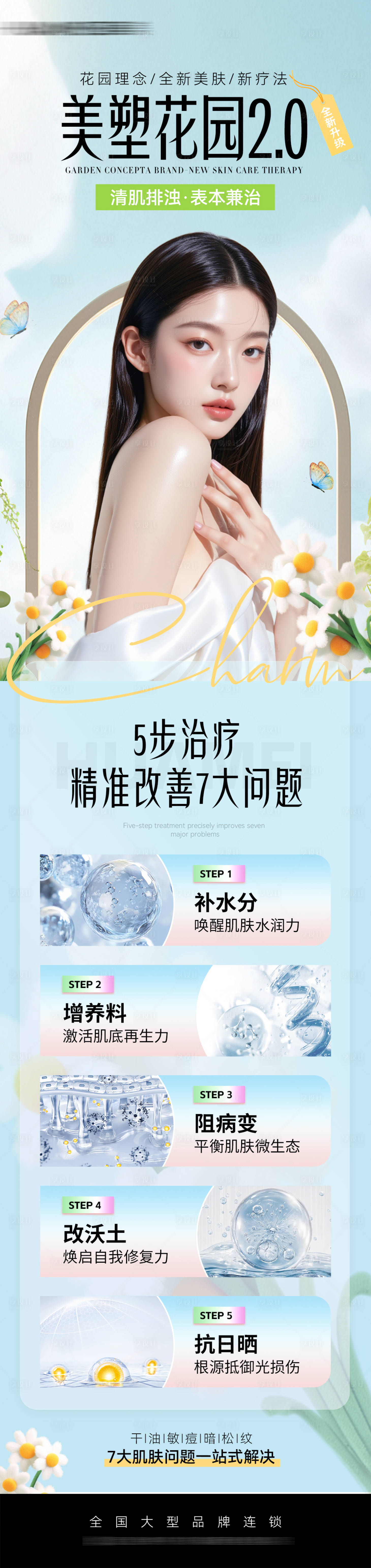 源文件下載【享設計】搜索編號：13170030696487841【醫美美塑花園品宣長圖】