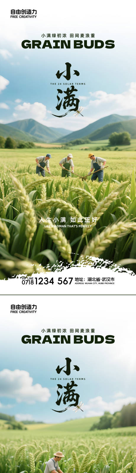 源文件下载【小满节气系列海报】编号：92220030858172266