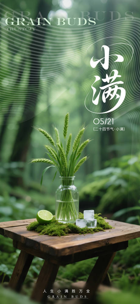 源文件下載【享設計】搜索編號：96860030645911528【小滿節氣高級海報】