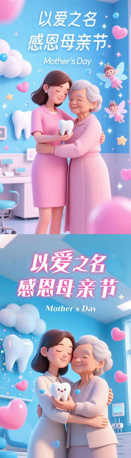 口腔医疗母亲节海报