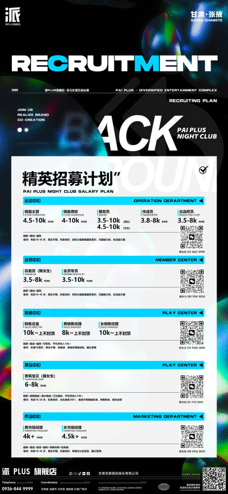 源文件下载【享设计】搜索编号：65980030597689499【酒吧综合招聘海报】