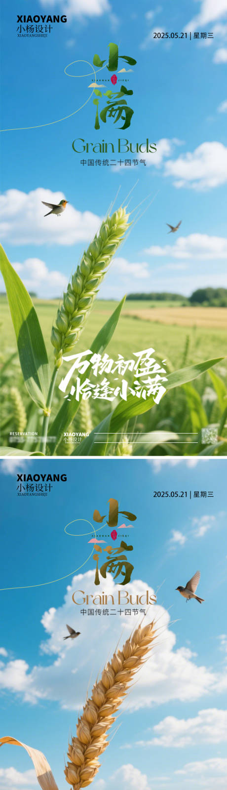 源文件下载【小满节气海报】编号：28620030567611187
