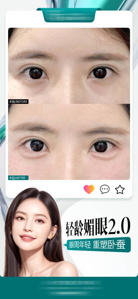 源文件下载【享设计】搜索编号：55490030841165982【轻龄媚眼海报】