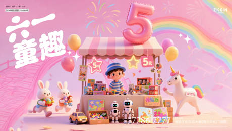 源文件下载【享设计】搜索编号：64730030764267823【儿童节活动展板】
