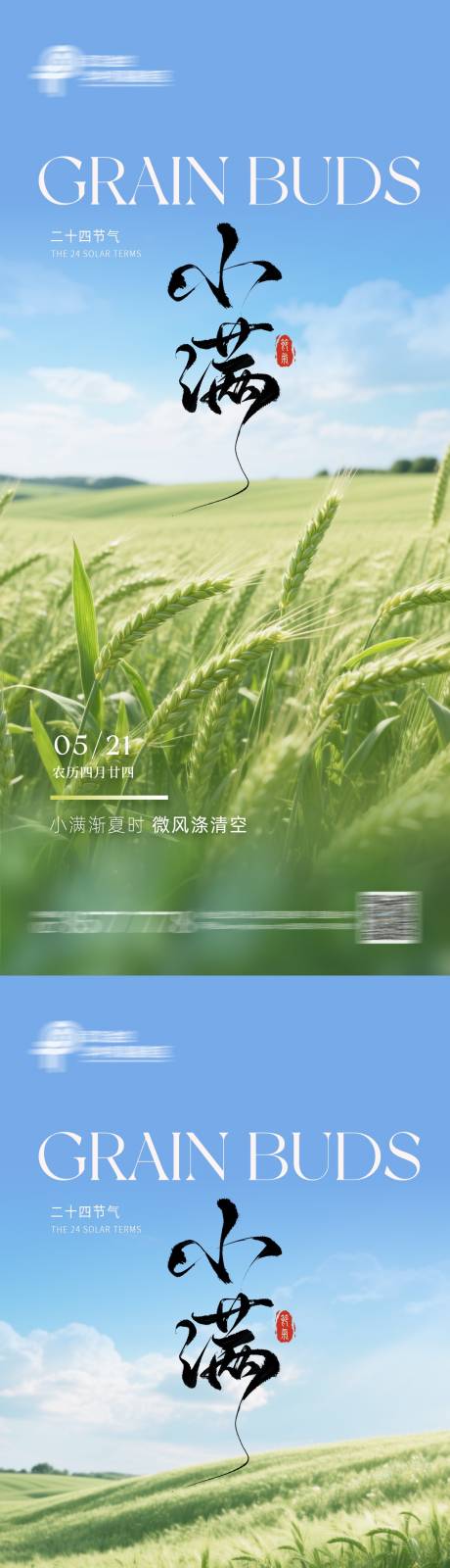 源文件下载【小满节气海报】编号：40080030849087525
