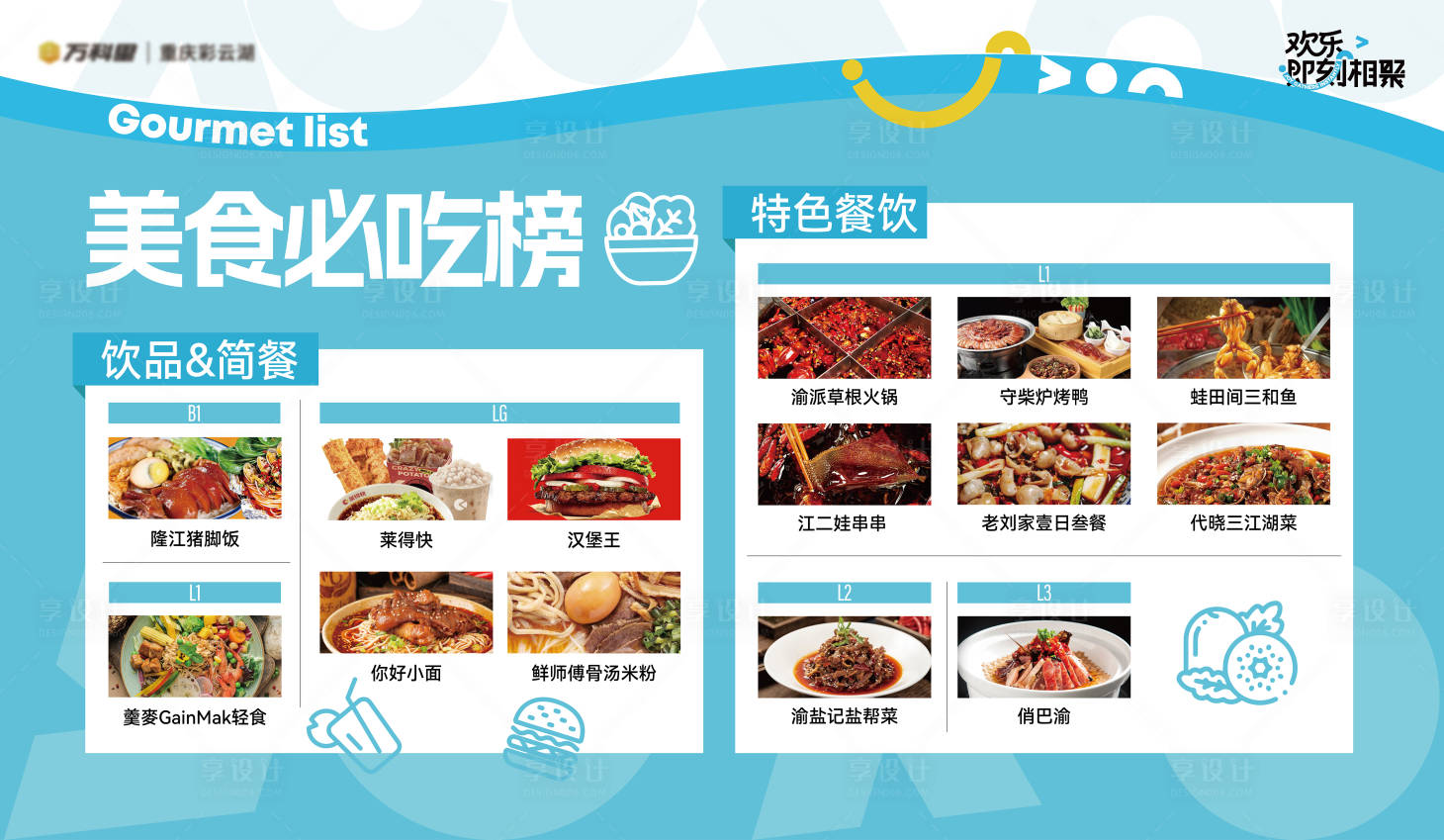 源文件下載【享設計】搜索編號：54910030627018152【商場餐飲必吃榜燈箱】