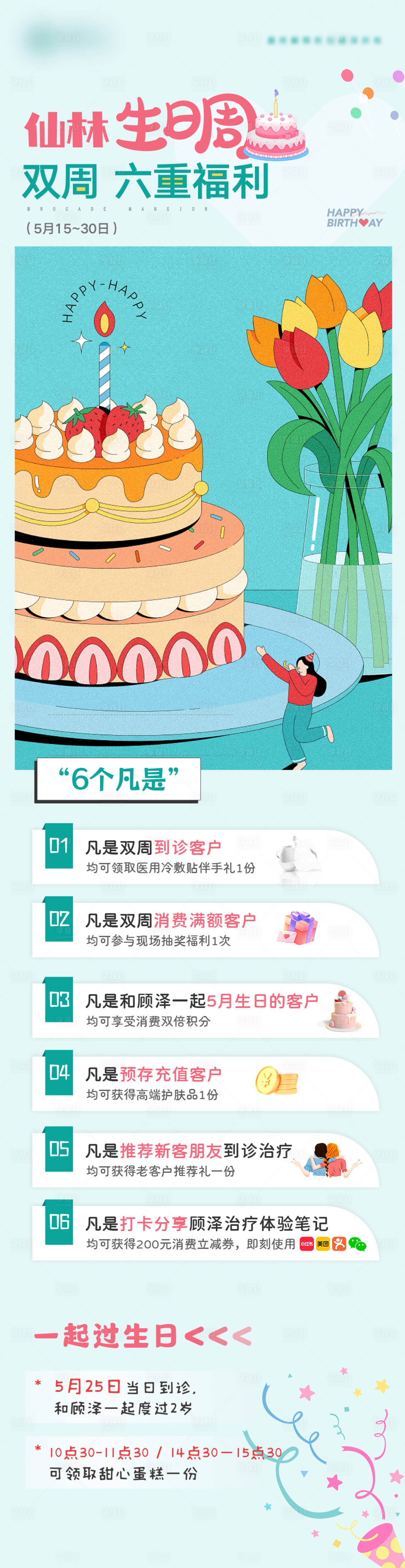 源文件下载【享设计】搜索编号：58830030702021705【生日周年长图】