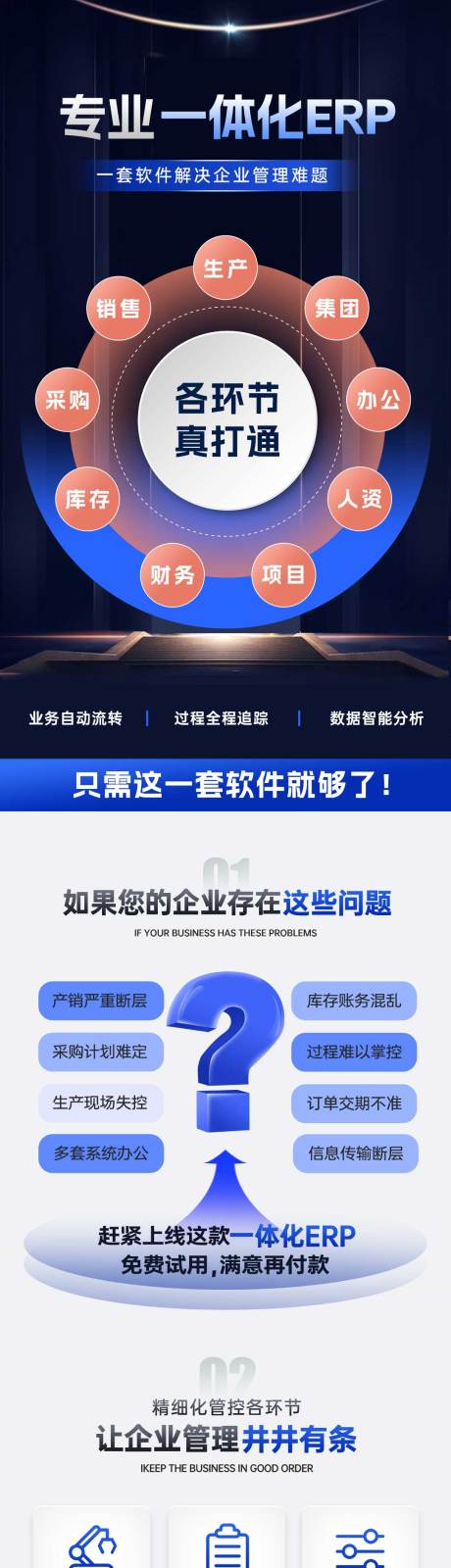 橙紫色商务长图
