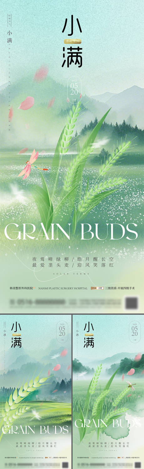 源文件下載【小滿節(jié)氣海報(bào)】編號(hào)：96170030512555325