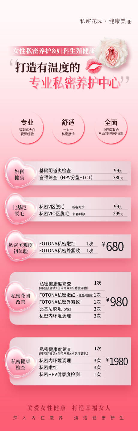 私密套餐价格长图海报