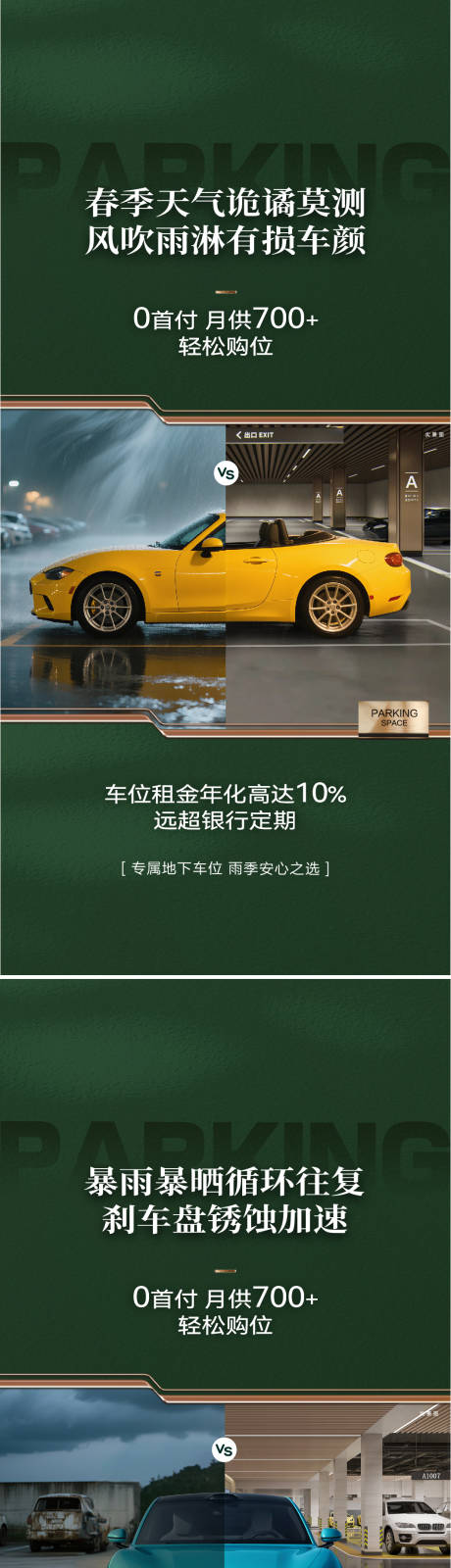 源文件下载【车位痛点对比海报】编号：67110030689131426