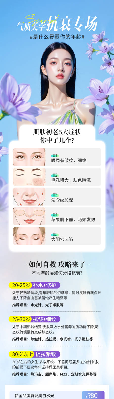 源文件下载【医美皮肤抗衰除皱专场项目活动长图】编号：57140030517099813