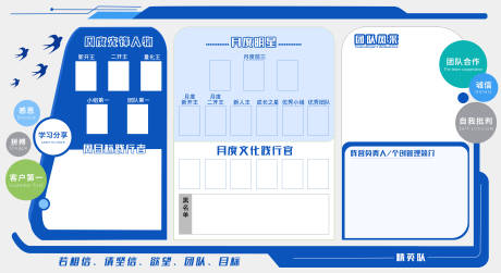 源文件下載【電商銷售小版面文化墻背景墻】編號：33910030957682316