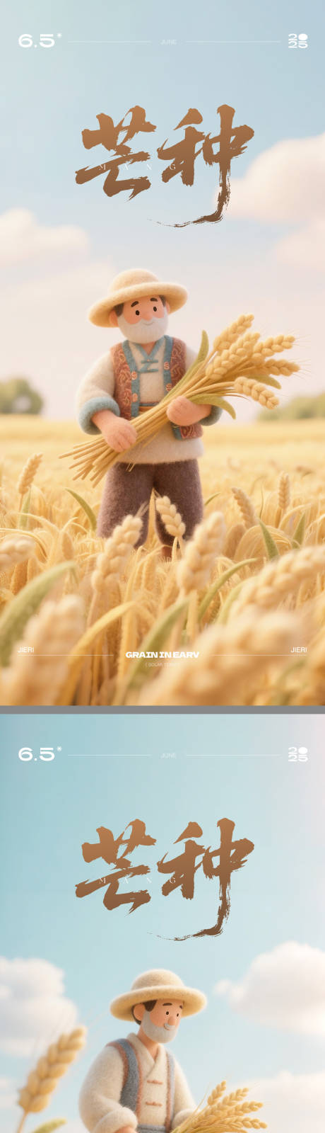 芒种C4D海报