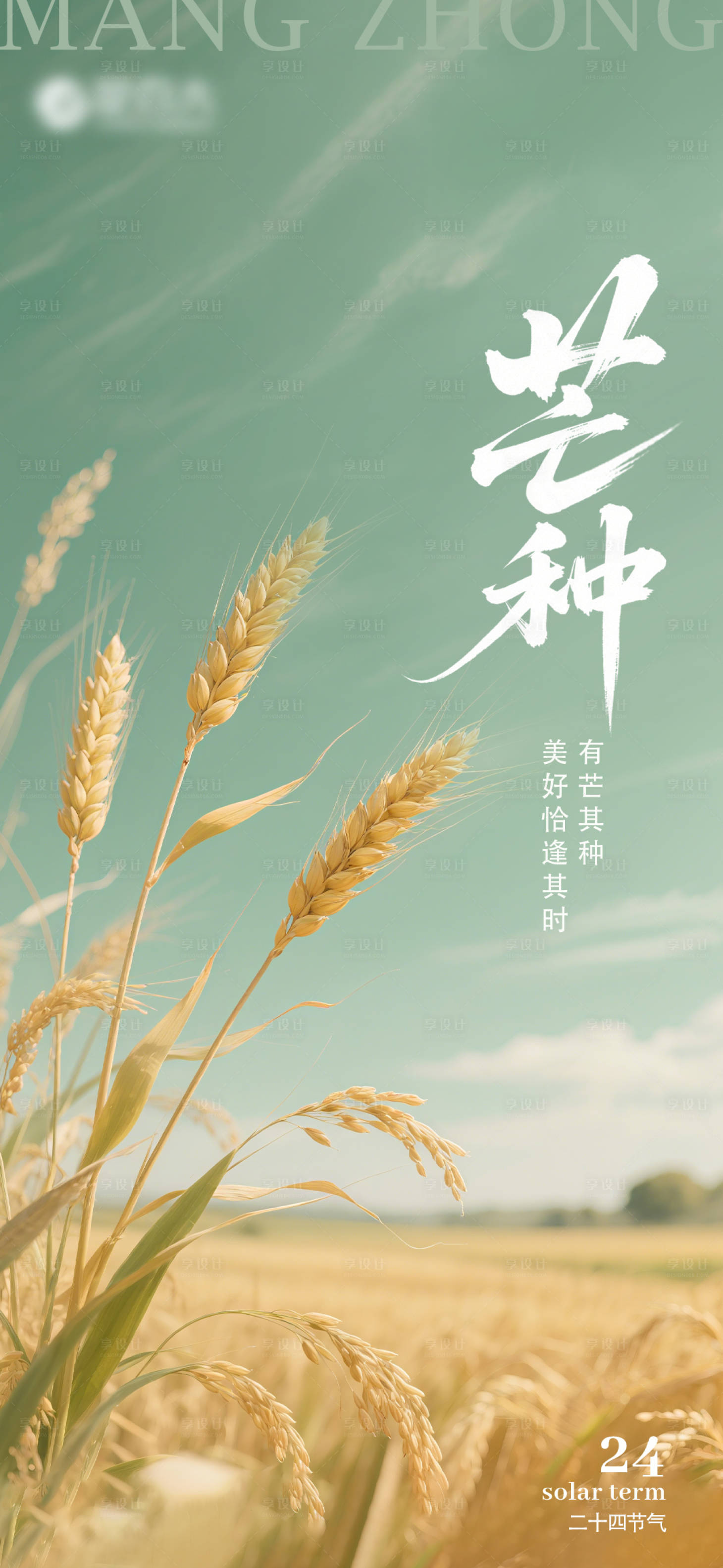 源文件下载【享设计】搜索编号：18600030714348583【24节气之芒种海报】