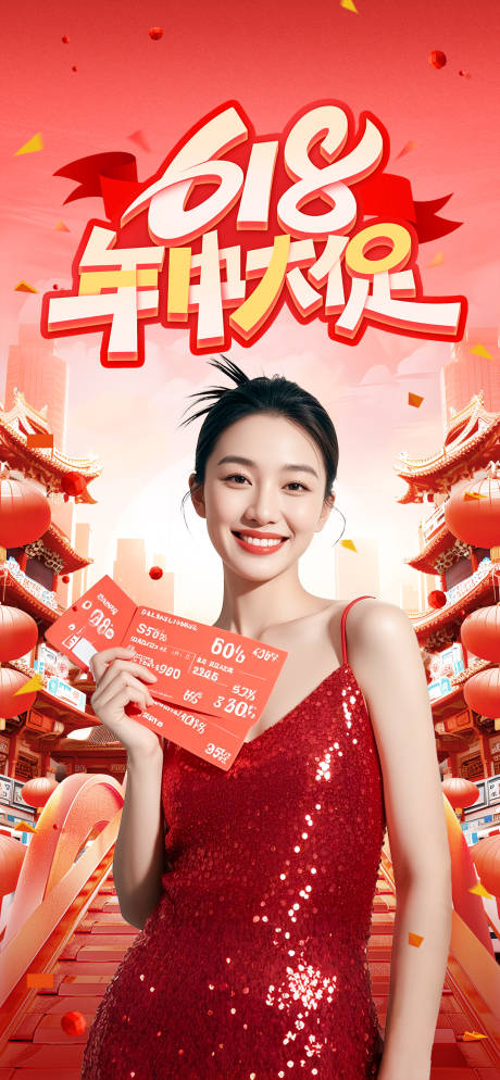 源文件下载【618年中大促医美海报】编号：52590031092237043