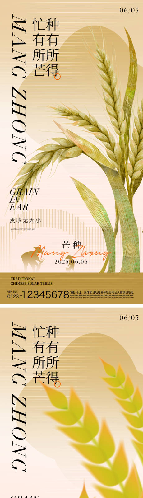 源文件下载【地产芒种节气海报】编号：89620031005992049