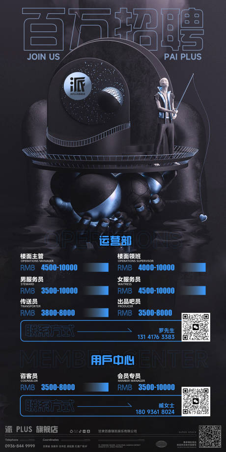 夜店运营部招聘海报