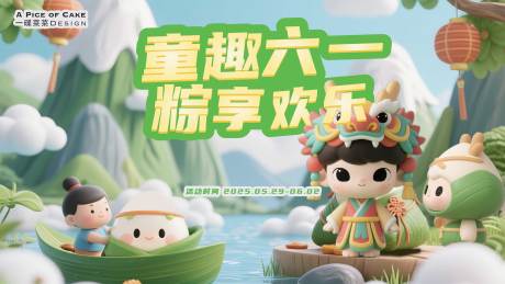 源文件下載【享設計】搜索編號：57550030924427841【端午節兒童節海報 】