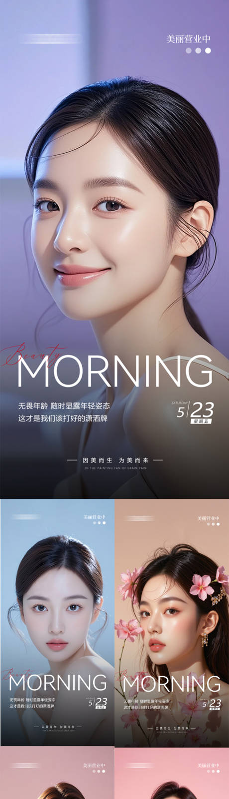 源文件下载【享设计】搜索编号：44670030925528841【医美早安人物海报】