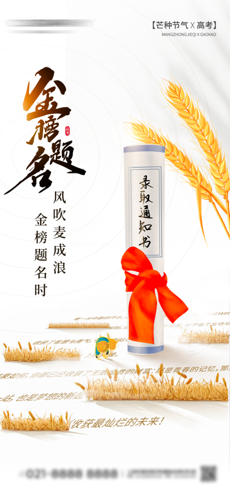 源文件下载【芒种高考海报】编号：31500031009425064