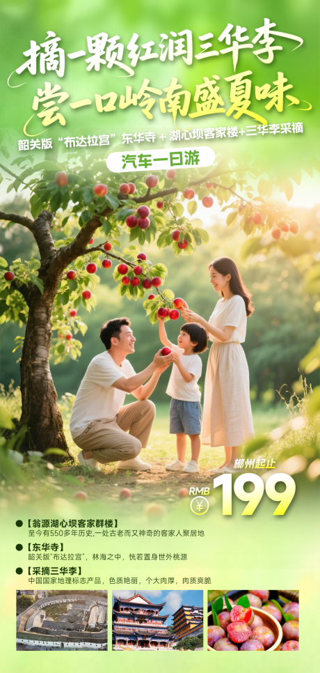 源文件下載【韶關(guān)三華李旅游海報(bào)】編號(hào)：86170030906405608