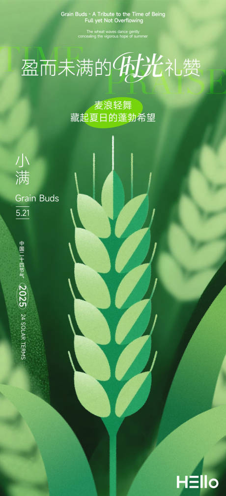 源文件下载【小满节气海报】编号：10650030643187289