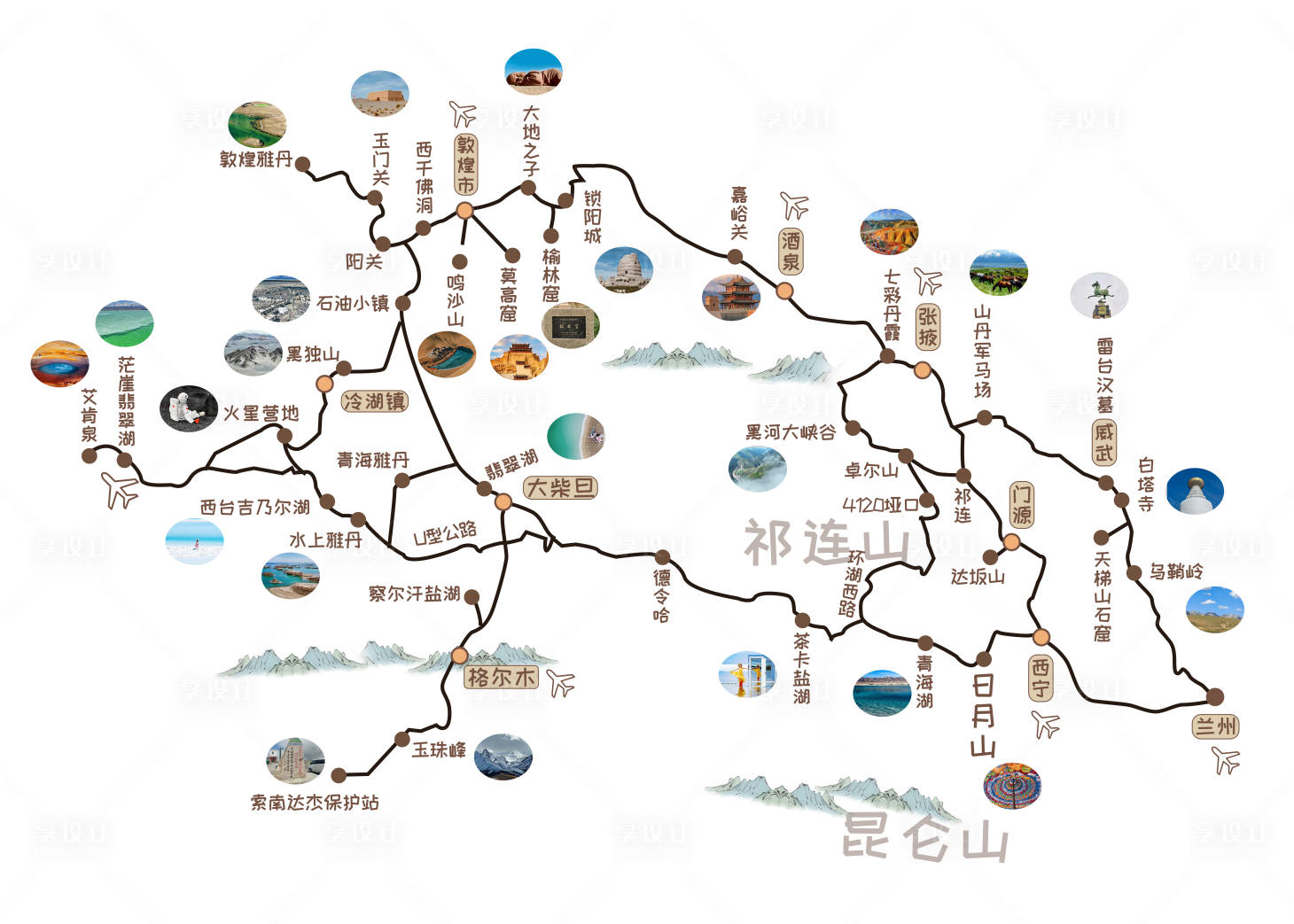 源文件下載【享設計】搜索編號：48790030530831211【大西北地圖】