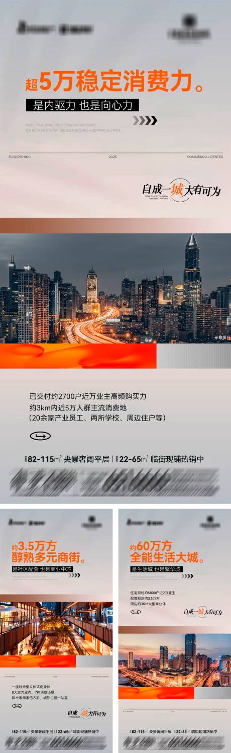 源文件下载【地产央景奢阔平层临街现铺海报】编号：65690030595295526