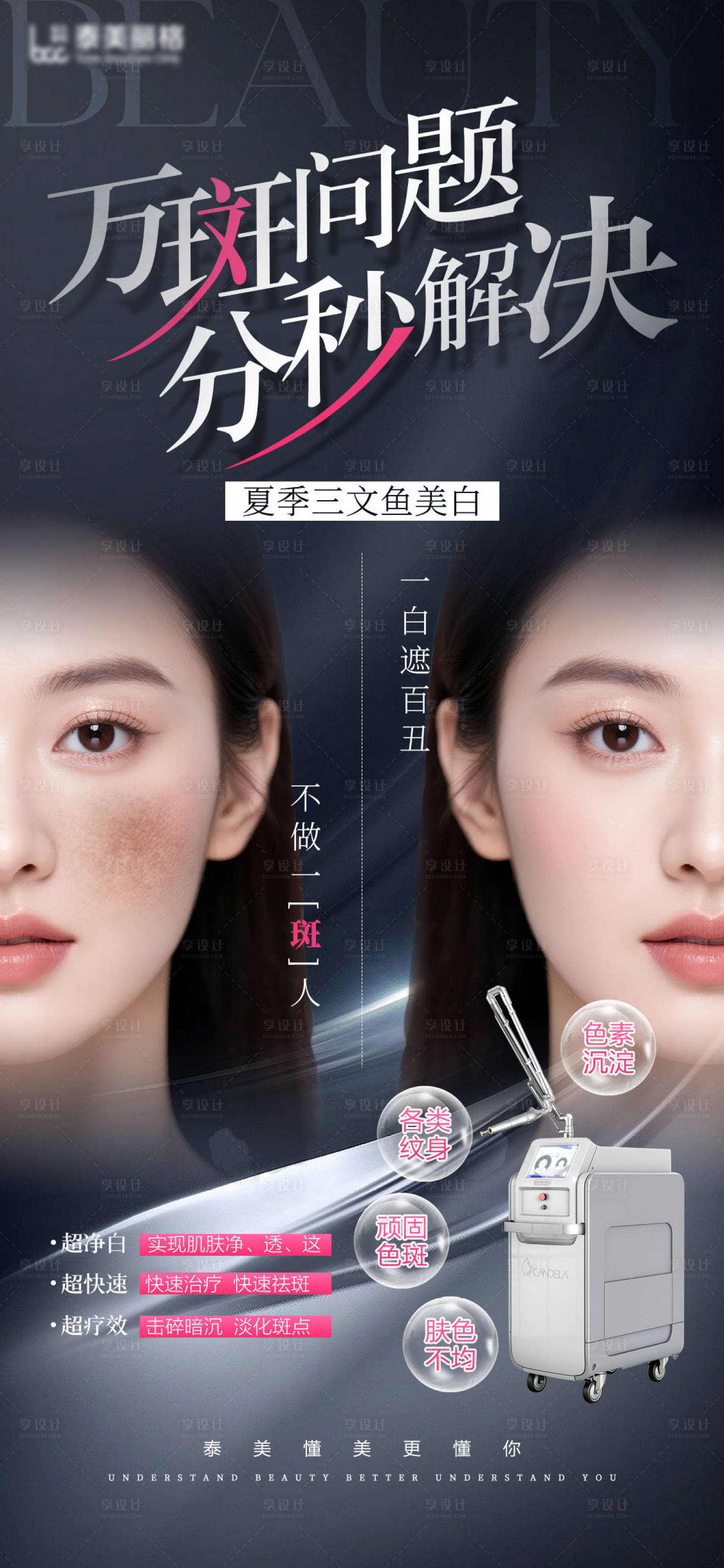 源文件下载【享设计】搜索编号：43610030785187511【医美超皮秒产品海报】