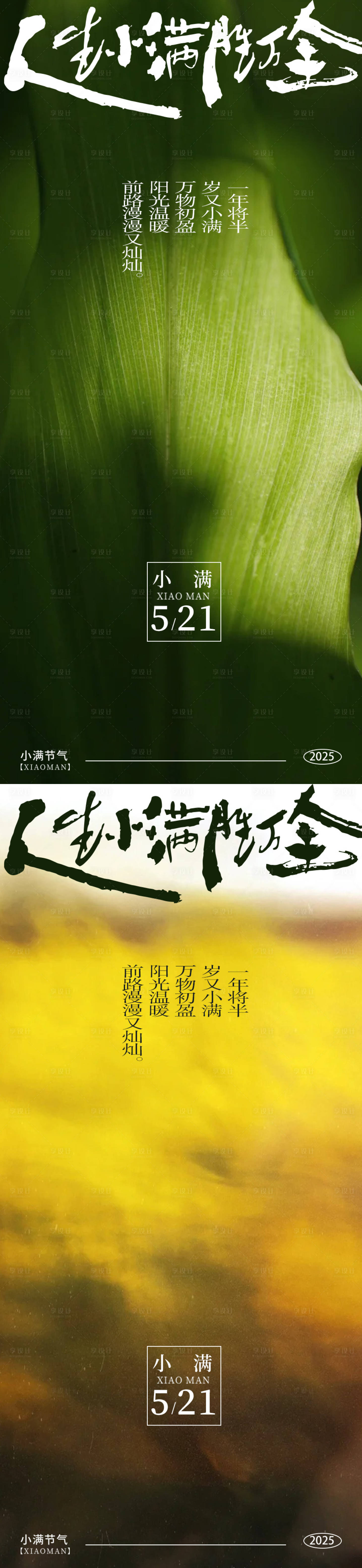 源文件下载【享设计】搜索编号：39330030800309682【小满节气地产海报】